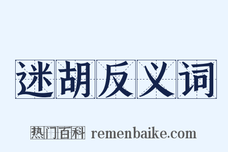 迷胡反义词是什么意思的图片